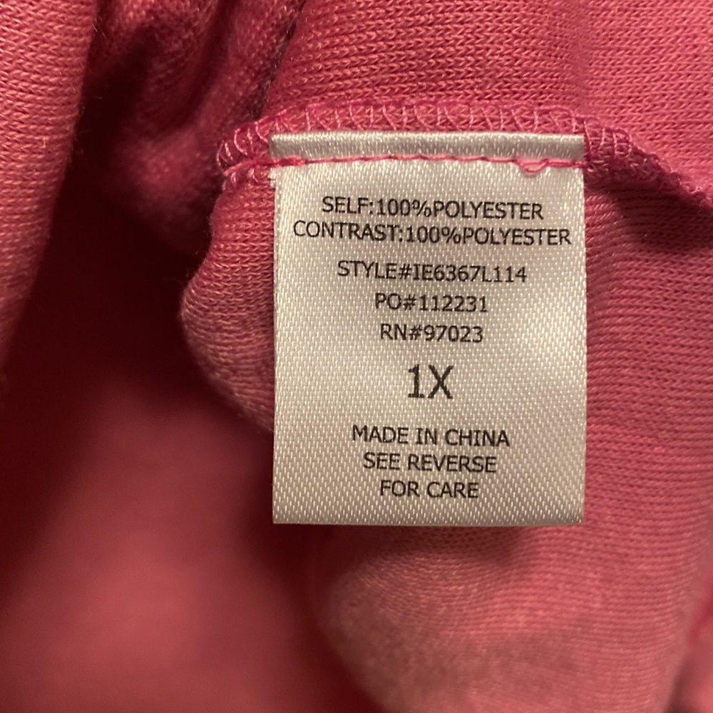 Brand New Rebellious One Hot Pink Hooded Sweatshirt…size 1X - Picture 4 of 4